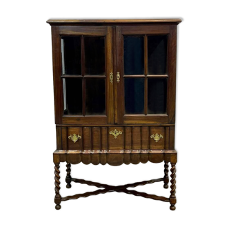 Vitrine anglaise en acajou fin XIXème