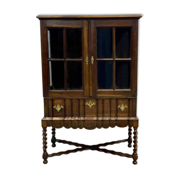 Vitrine anglaise en acajou fin XIXème