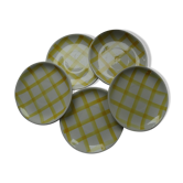 Set of 5 vintage dessert plates
