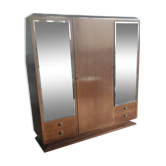 Art deco cabinet 3 doors 4 drawers in place of walnut