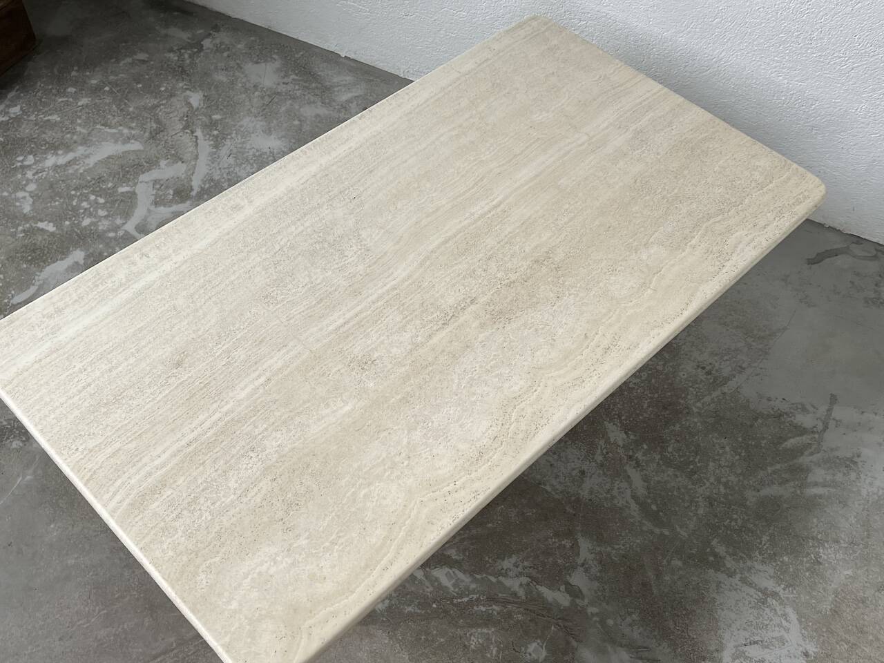 Travertine coffee table, Italy, 1980s