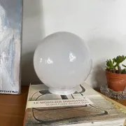 White opaline globe lampshade for wall lamp chandelier 20 cm