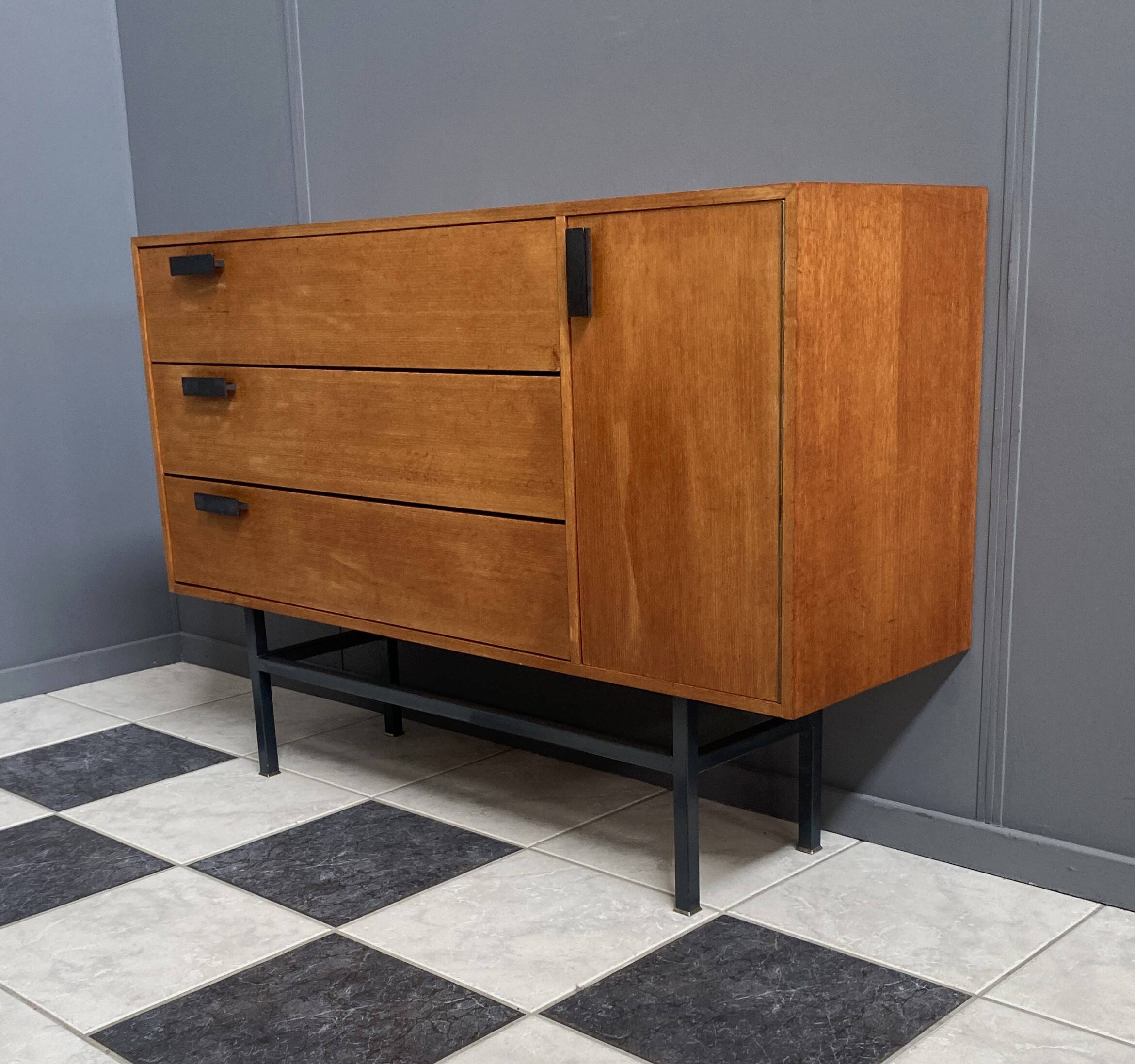 Cabinet en bois de rangement pour chaussures des années 1970