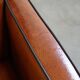 Cognac-colored sheepskin Art Deco design armchair in good condition