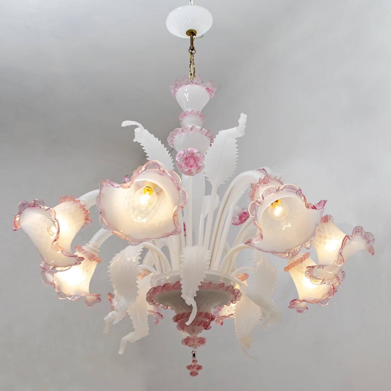 20th Century Modern Venetian Murano Glass Chandelier "Ca'rezzonico", 1960