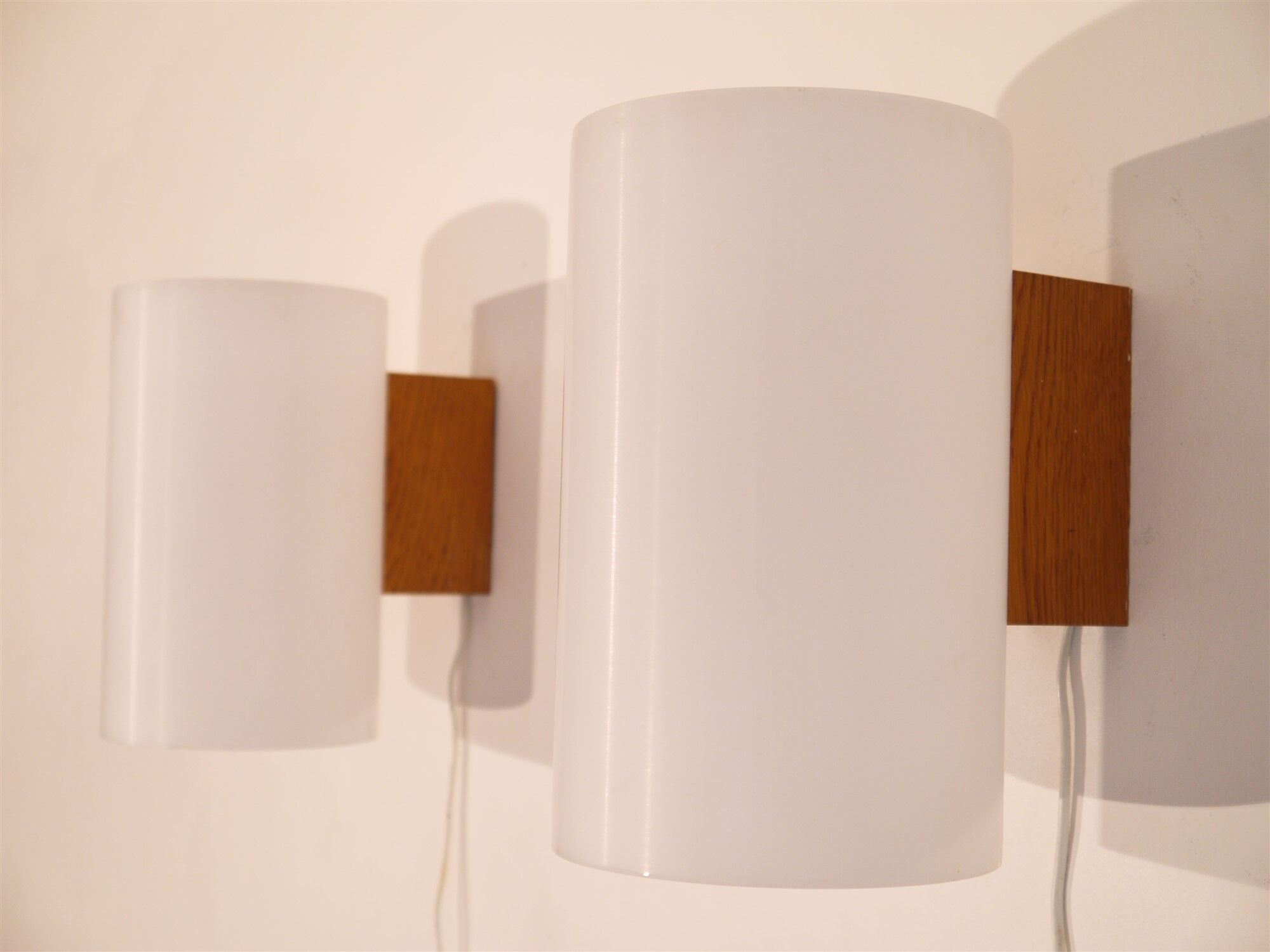 Pair of wall light vintage Uno & Osten Kristiansson for Luxus 1970