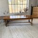 Table repas style drapière noyer 2m5/3m5 1900