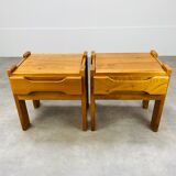 Pair of homemade elm bedside tables Regain
