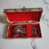 Series of 11 small silver-plated spoons