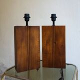 Paire de lampes xl en teck