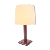 Saddled stitched leather bedside lamp
