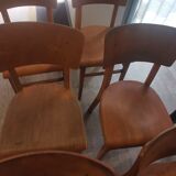Set of 10 Thonet bistro chairs