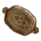 Small ochre and gold Florentine tray