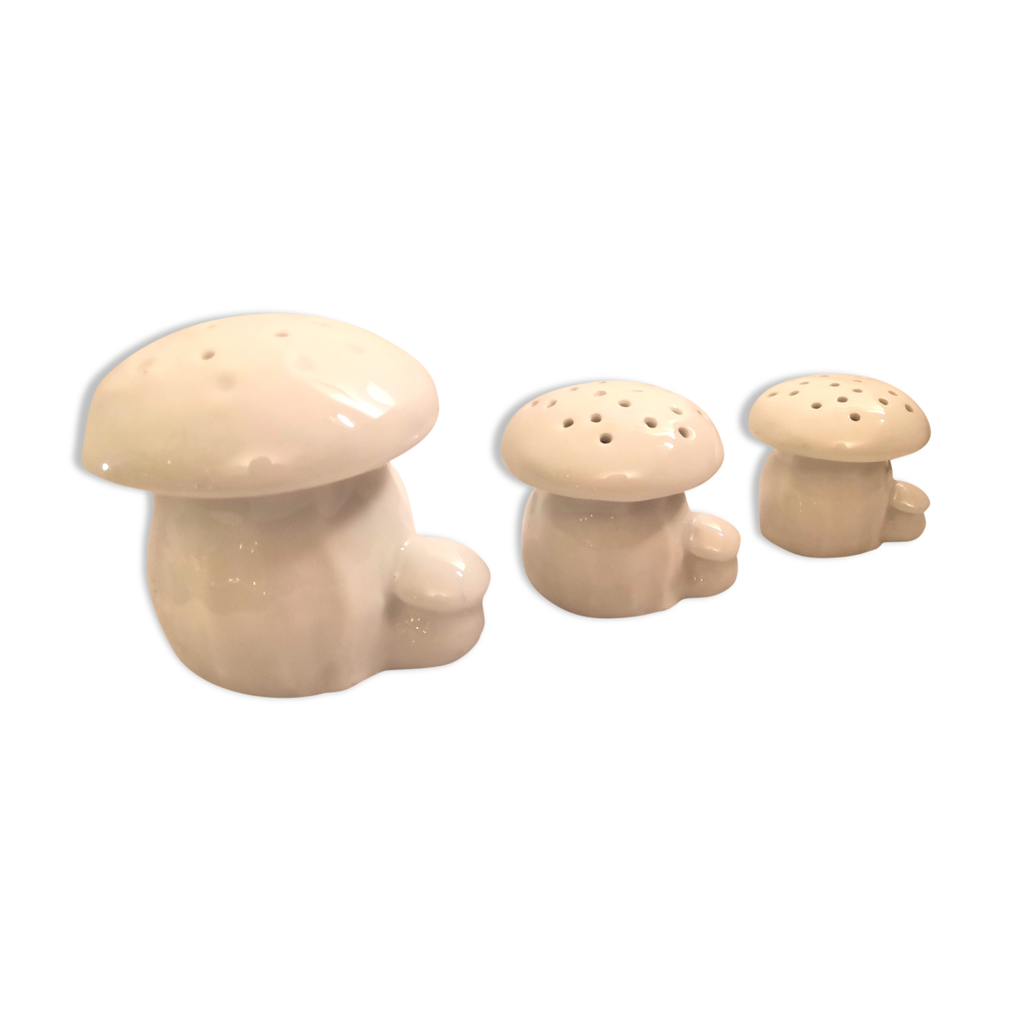 Suite of 3 ceramic mushrooms Edouard Marcel Sandoz for Haviland 60s