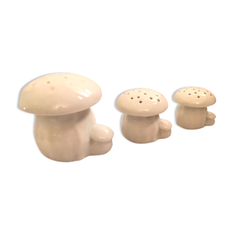 Suite of 3 ceramic mushrooms Edouard Marcel Sandoz for Haviland 60s