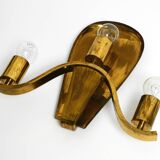 Pair of large heavy Mid Century brass wall lights from a German church