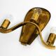 Pair of large heavy Mid Century brass wall lights from a German church