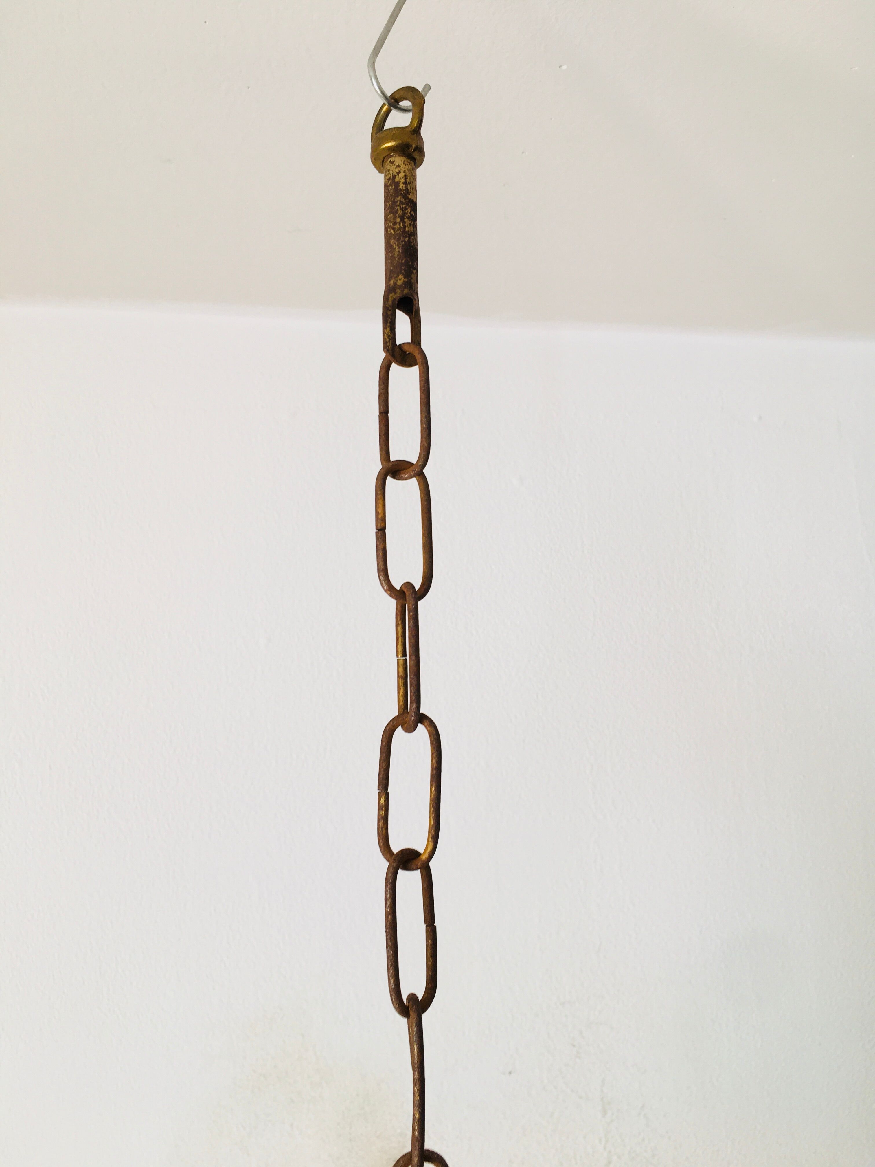 Brass ball chandelier