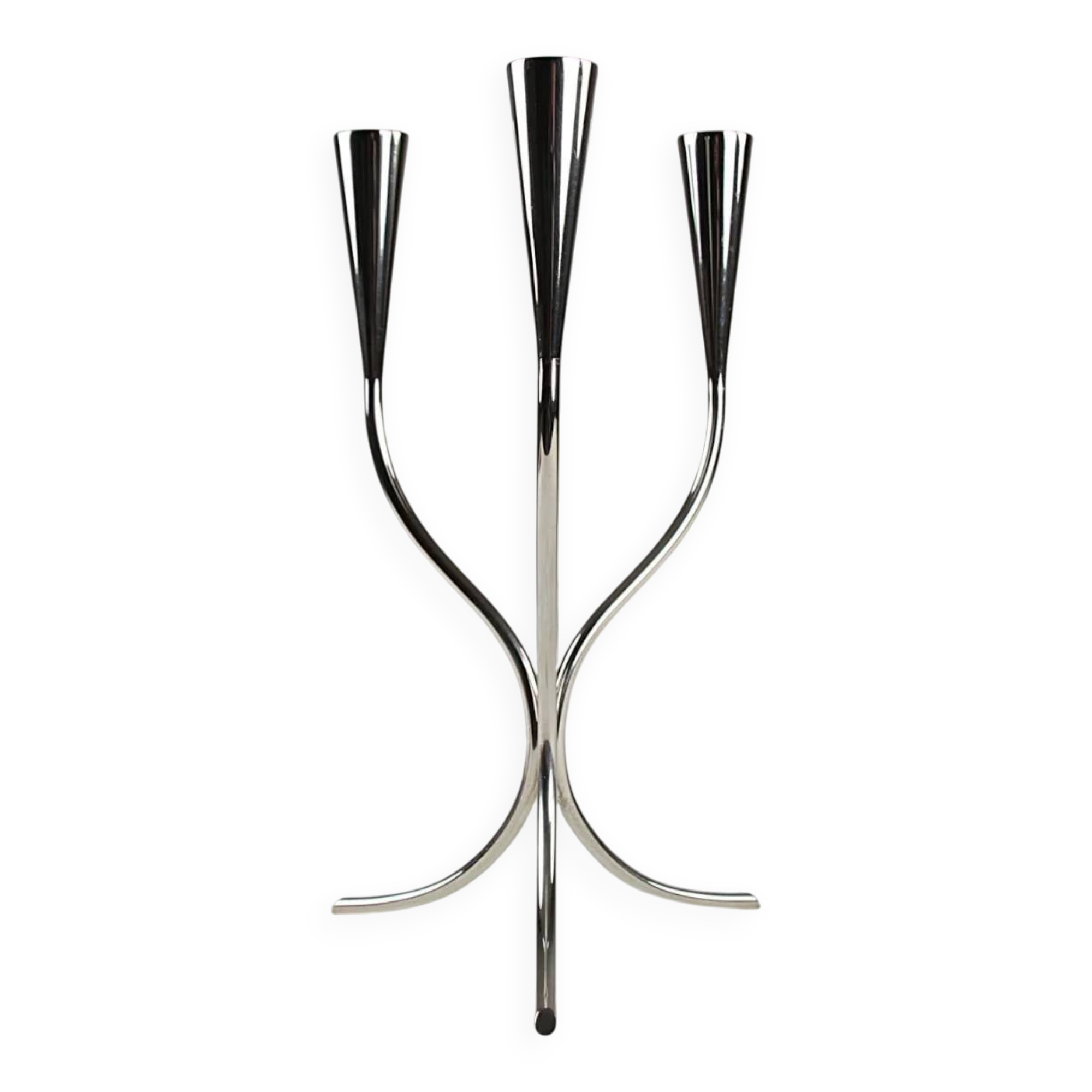 Silver-plated candelabra by Gunnar Ander for Ystad-Metall, Sweden 1960s