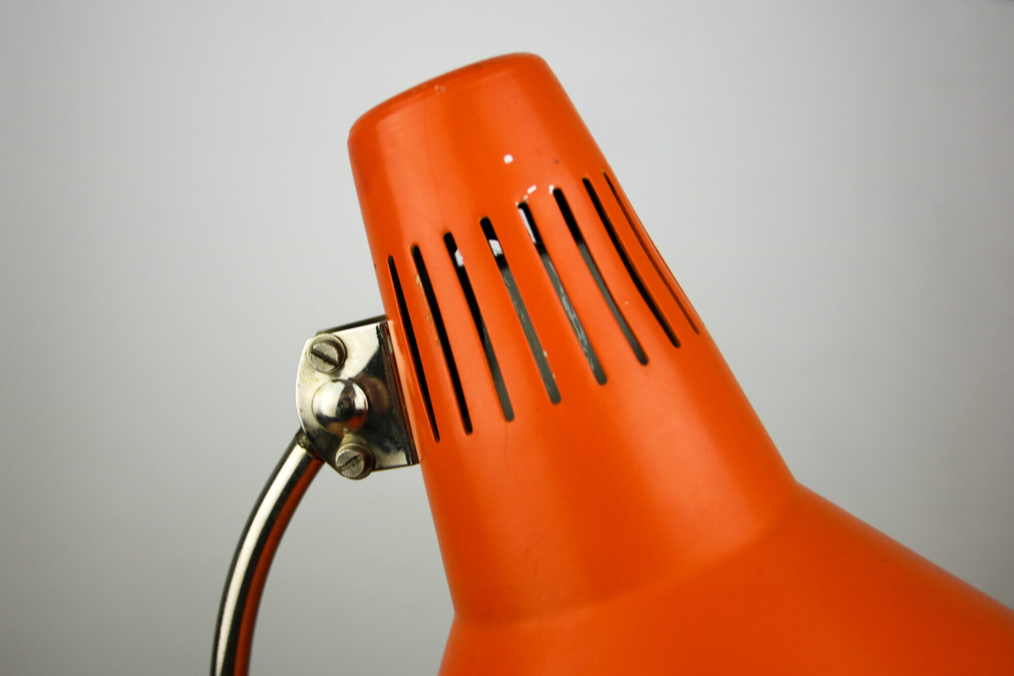 Adjustable Desk Lamp in Orange Painted Metal from TEP, 1970s