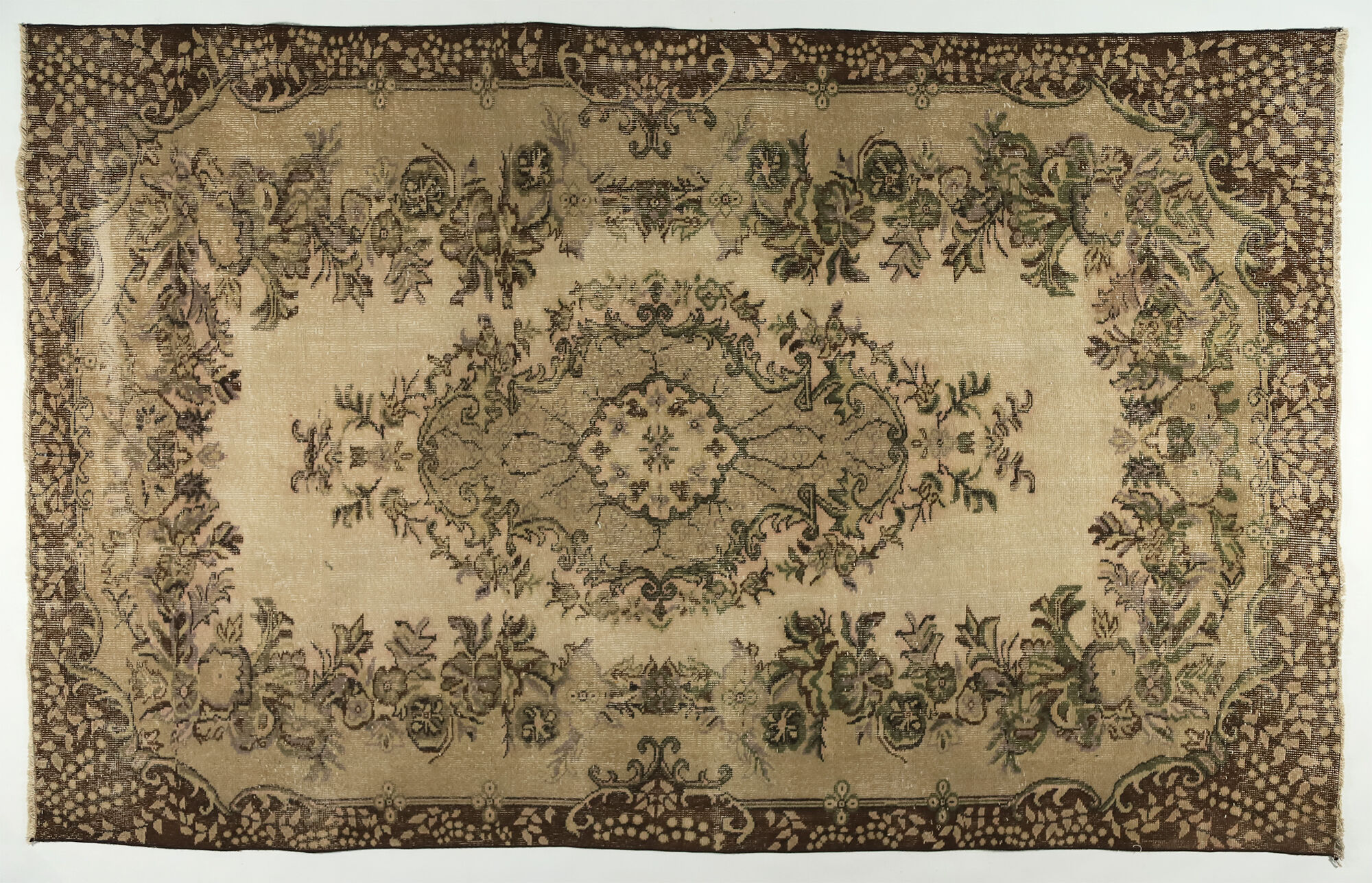 Anatolian handmade vintage rug 281 cm x 168 cm