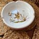Cendrier en porcelaine Décors Vieux Moustier