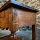 Table d'appoint française ancienne en noyer et cerisier – Louis Philippe, XIXe siècle