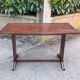 restored bistro table teak finish 1950