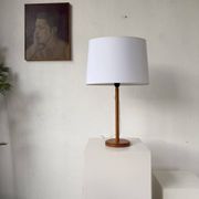 Lampe de table bois chêne années 70