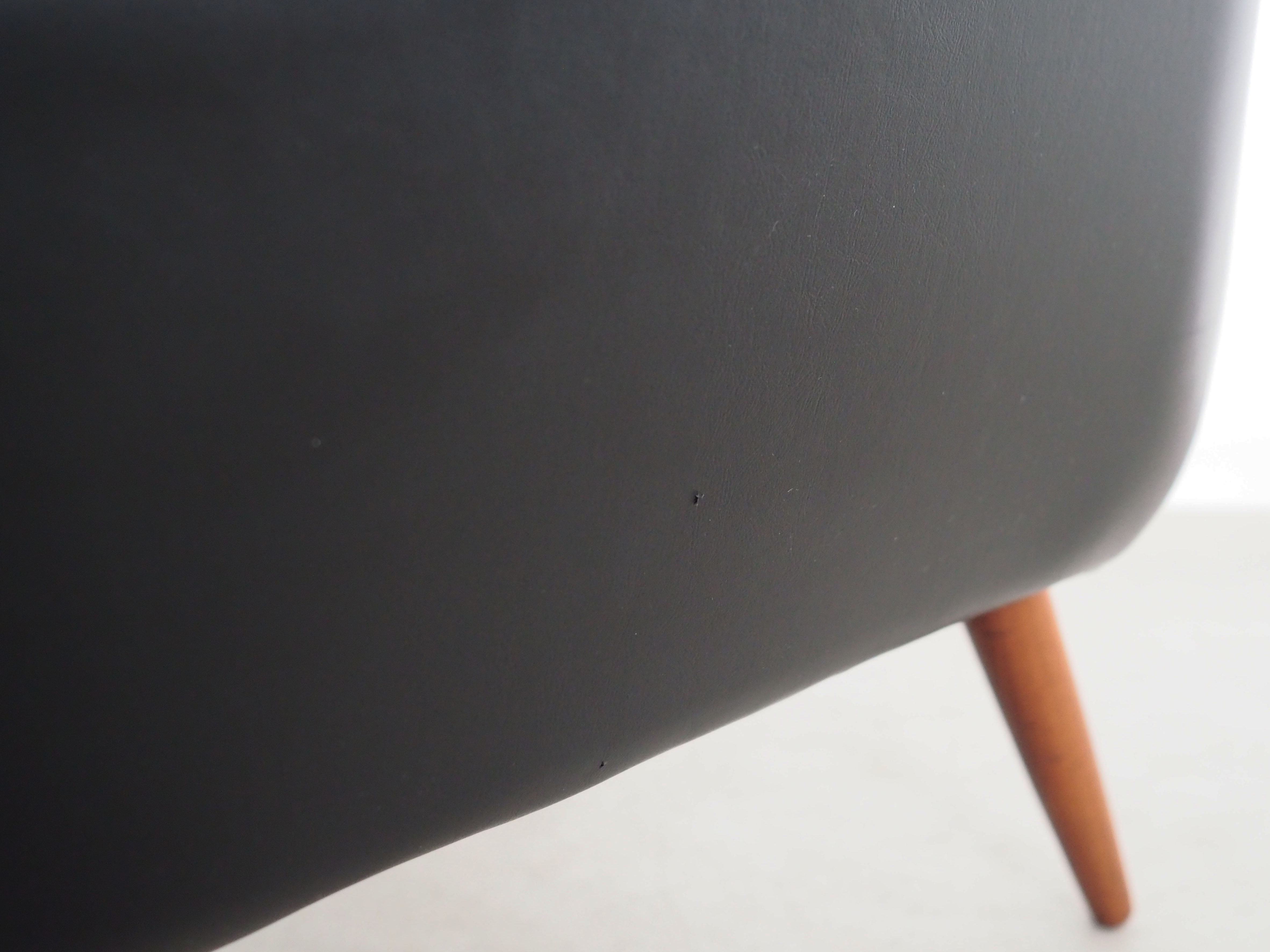 Leather armchair, Danish design, 1970s, production: Denmark