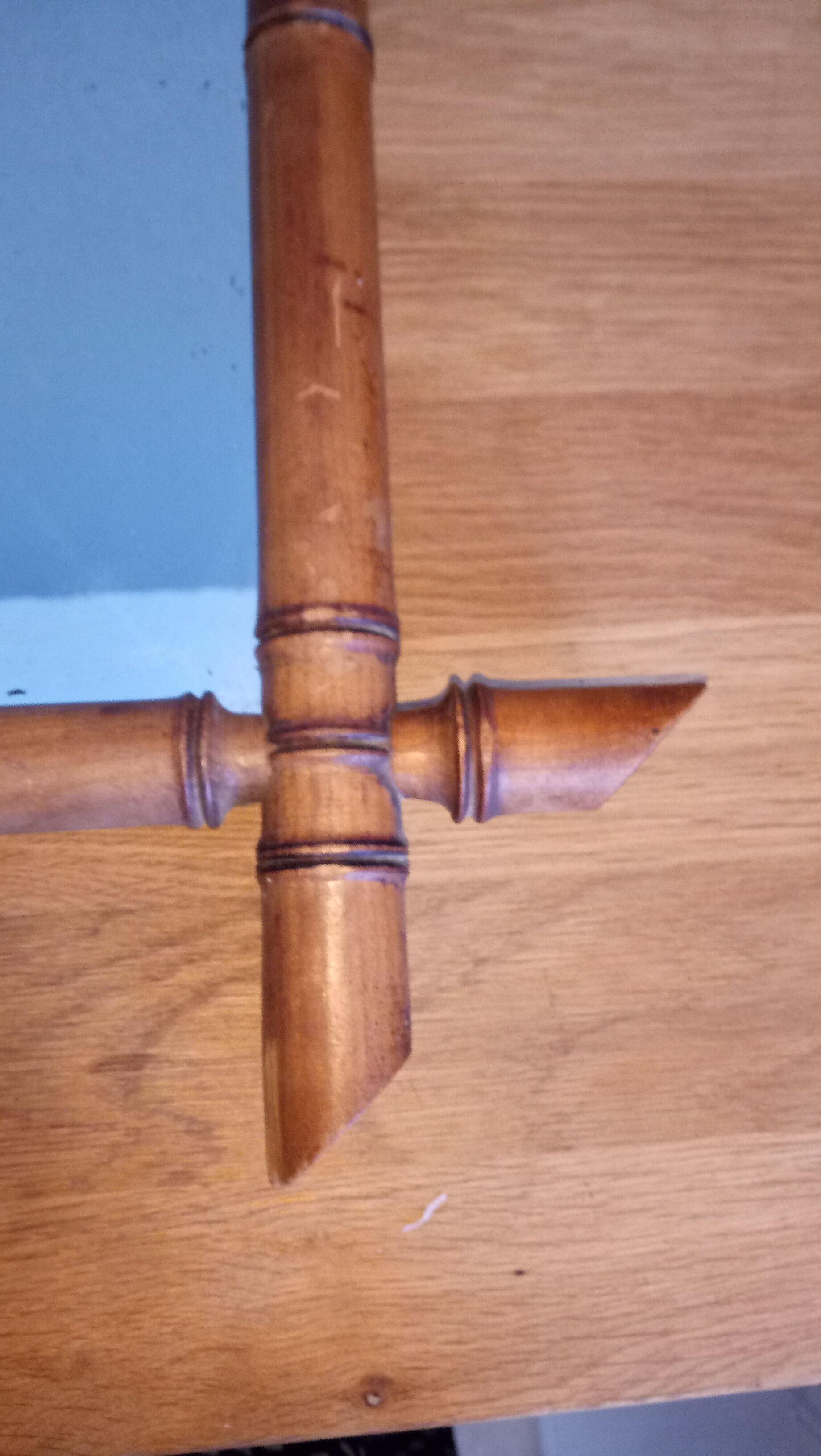 Miroir ancien "cadre bambou" 45 x 57 cm