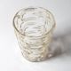 Mid-century Solid Heavy Clear Pattered Glass Flower Vase / Fidenza / Italy
