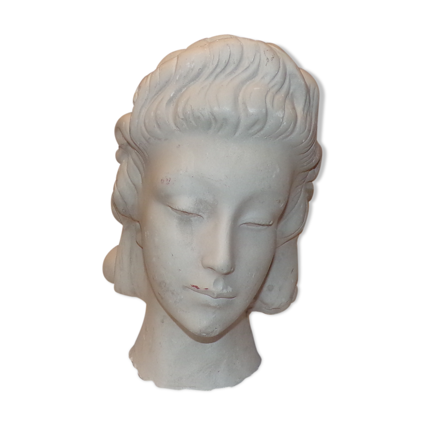 Plaster woman's bust
