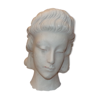 Plaster woman's bust