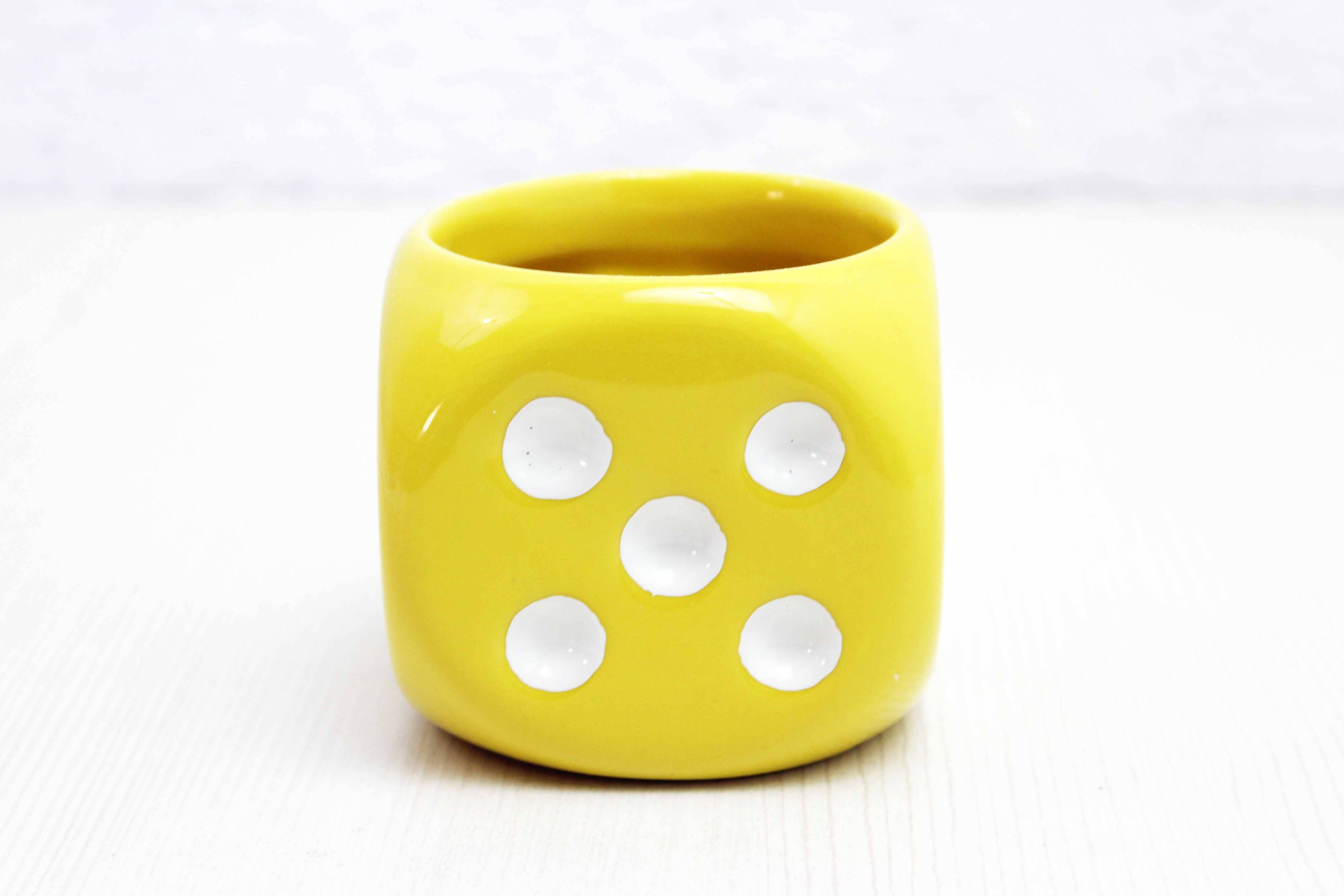 Dice Shaped Ceramic Pot