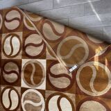 Large geometric rug from the 70s Scandinavian Space Age