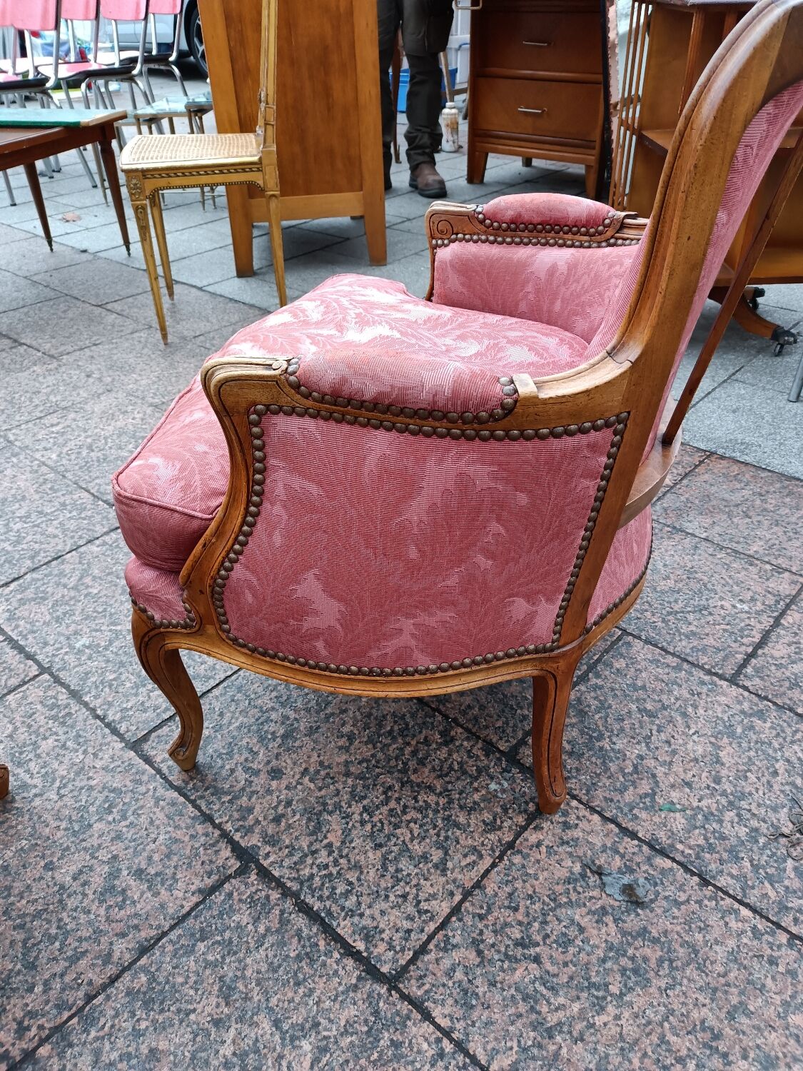 Pair of antique armchairs louis xv style