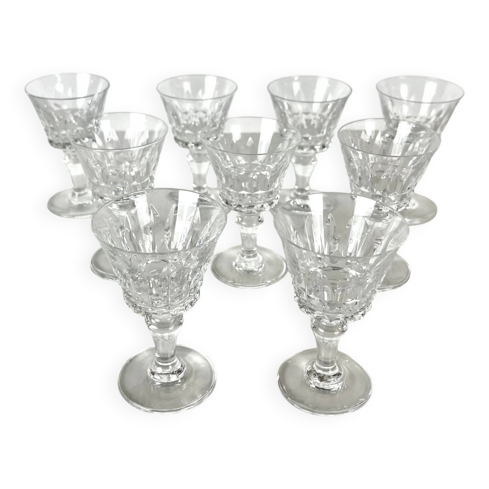 9 baccarat liqueur glasses, piccadilly model