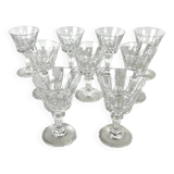 9 verres à liqueur baccarat modèle piccadilly