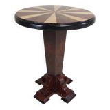 Art Deco style table with different types of inlaid wood