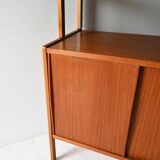 Scandinavian bookcase with storage compartment