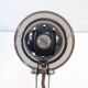 Vintage articulated desk lamp in brown metal and chrome years 60/70
