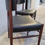 Pair of vintage teak Scandinavian chairs 1950
