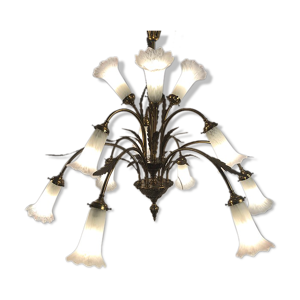 Lustre en bronze et laiton