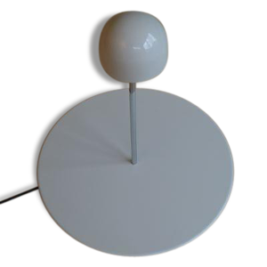 Base en métal laqué blanc, axe