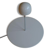 White lacquered metal base, axis steel topped by a cupola Artemide white porcelain