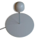 White lacquered metal base, axis steel topped by a cupola Artemide white porcelain