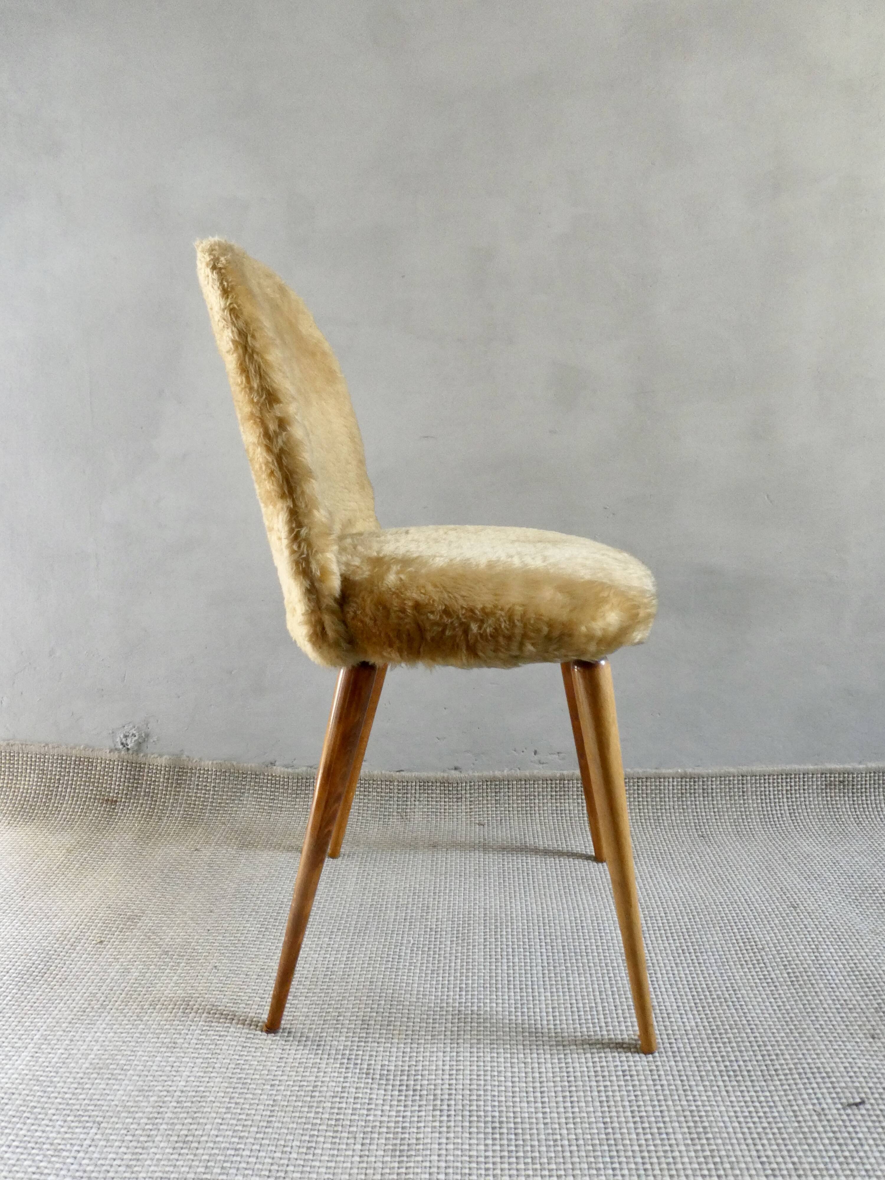 1960s golden furry chair