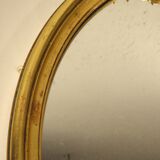 Oval gilded wood mirror 45 x 34