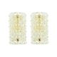 Pair Mid Century Scandinavian Glass & Brass Wall Lamps - C.Fagerlund, 1960s